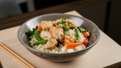 Delicious Chicken Stir Fry with Rice and Vegetables: A Healthy andying Meal for Any Occasion