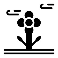 Flower solid icon