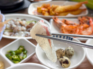 Korean Seafood Food. Korean Sashimi