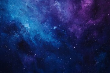 Naklejka premium A Cosmic Symphony: Vibrant Blue and Purple Nebula in the Universe