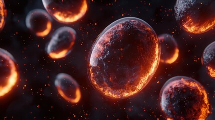 Fototapeta premium Highresolution 3D rendering of human cells with detailed membranes, ideal for educational and scientific applications