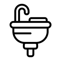Sink line icon