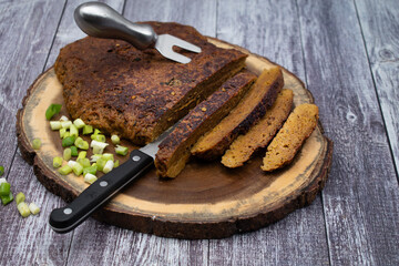 Vegan steak made of gluten and spices