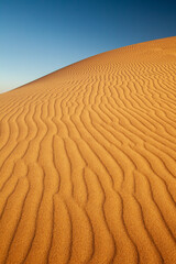 Vertical perspective of ripples in a sand dune