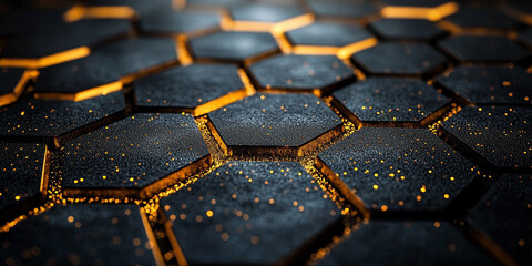 Obraz premium black hexagonal shapes