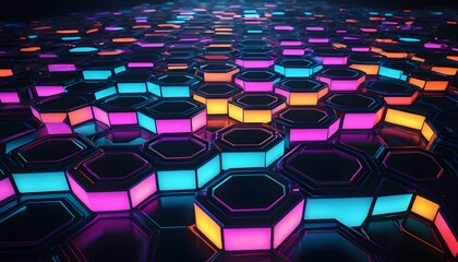 Fototapeta premium abstract background with hexagons