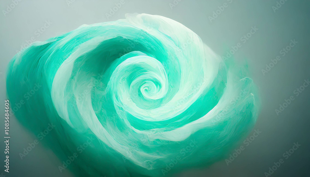 Poster the artwork features a dynamic swirl of blue and pink swirls, creating a captivating abstract design