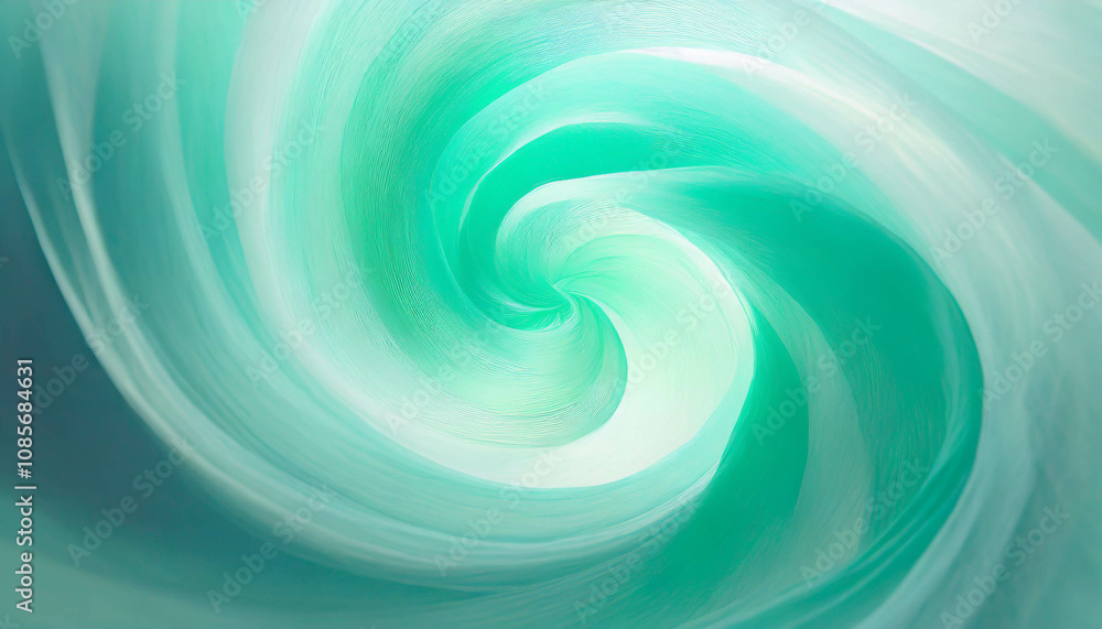 Poster swirling blue and green abstract waves create a mesmerizing visual effect reminiscent of ocean waves