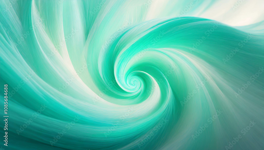 Aufkleber swirling patterns of blue and green create a mesmerizing abstract design reminiscent of ocean waves