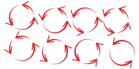 Circle of arrows. Recycle, repeat, refresh icon vector illustration