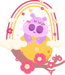 Cute little hippo elements