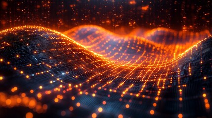 Obraz premium Conceptual digital network featuring interconnected systems glowing pathways dynamic tools for smooth and seamless business operations