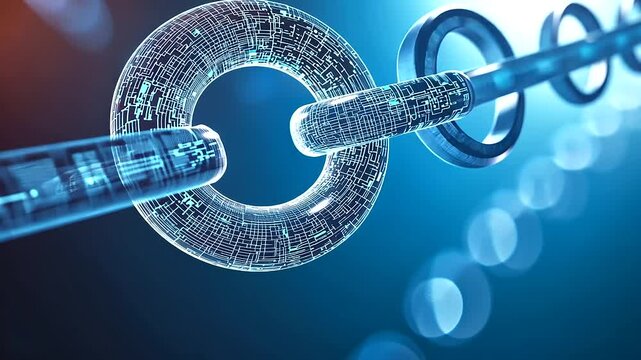 Blockchain and Cryptocurrency Illustration for Fintech Solutions
