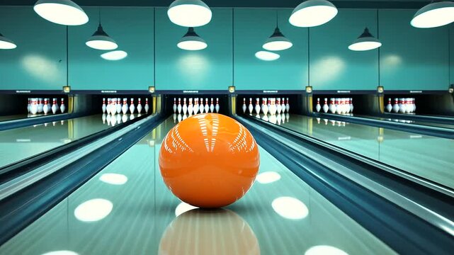 Bowling Balls on a Polished Lane in a Modern Alley