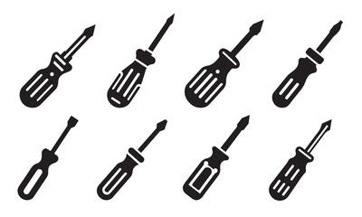 Collection of Various Screwdriver Icons