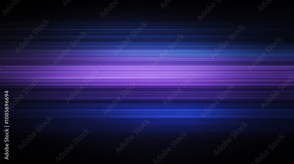 Aufkleber 3d neon purple and violet neon light rays and lines on black background. digital data structure. fut