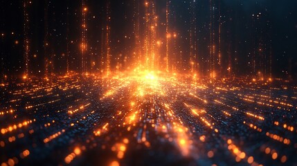 Fototapeta premium Data mining conceptual art multilayered analytics grids glowing knowledge pathways interactive extraction nodes