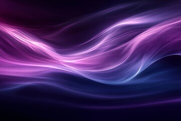 Fototapeta premium Motion animation of 3d neon purple and violet flowing light rays waves lines on black background. Digital data structure. Futuristic minimal abstract backdrop for design. Color of 2025 year
