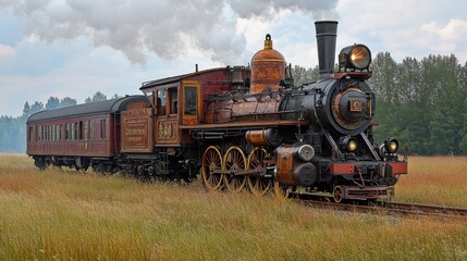 Naklejka premium Locomotive vehicle train transportation.