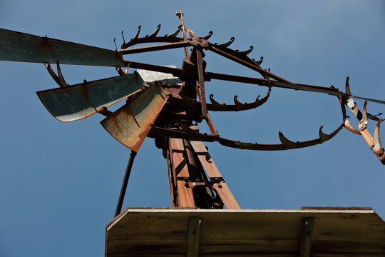 Old farm wind mill located in Loew Lake Unit, Kettle Moraine State Forest, Wisconsin