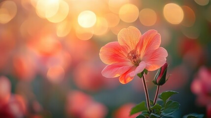 Soft light bokeh creating an ethereal atmosphere in out-of-focus background, perfect for artistic photography