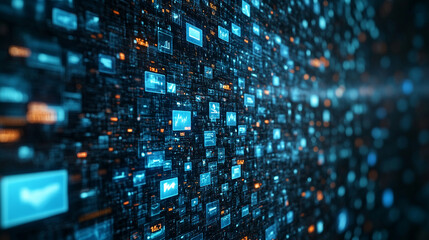 Obraz premium digital concept showing the intersection of social networking, streaming, and online communication through modern technology, reflecting the impact of connectivity and virtual interaction in today’s w