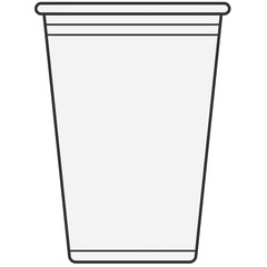 gray plastic cup icon
