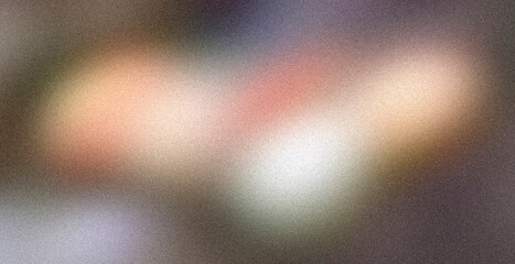 Blurred spots from lanterns and headlights on a dark background, bokeh gradient, empty space, grainy noise, rough texture color gradient