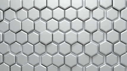 Naklejka premium Hexagonal pattern in white tones