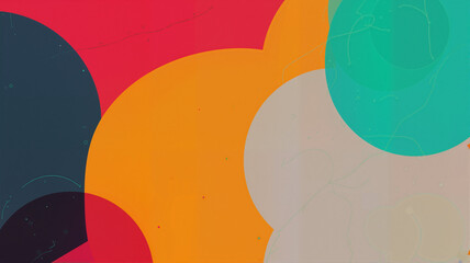 Colorful overlapping circular shapes