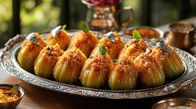 indian parwal mithai, stuffed pointed gourd sweet