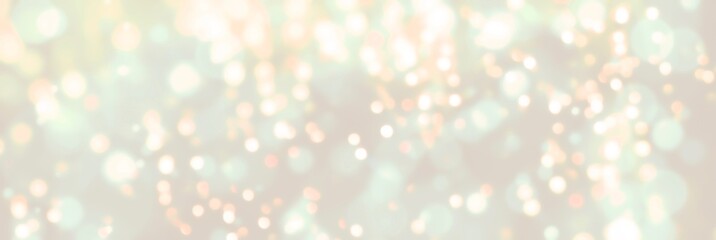 Christmas background - abstract banner - green blurred bokeh lights - festive header with beautiful rays	
