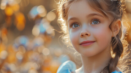 Cute girl like a princess.