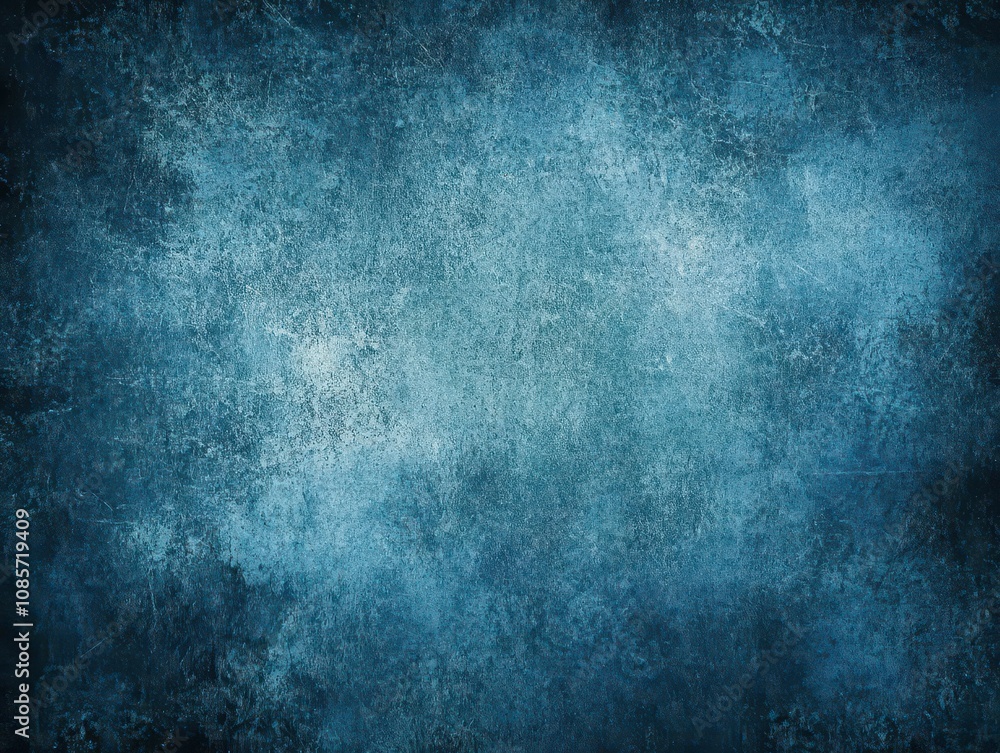Poster dark blue textured background with a rough and gritty feel, evoking a moody atmosphere perfect for c