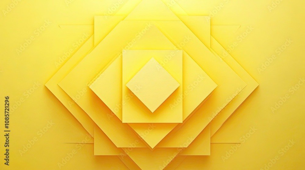 Aufkleber abstract geometric pattern of overlapping yellow squares
