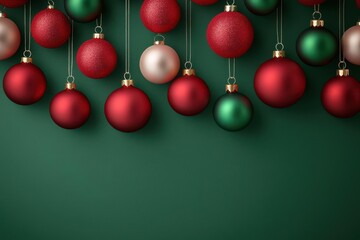 christmas sale concept. Digital flyer for an Exclusive Christmas Sale with red and green holiday accents