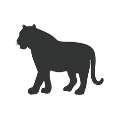  Tiger silhouette vector illustration art design. Tiger logo icon image.