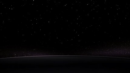 Obraz premium Dark Planet Horizon Starry Night Sky