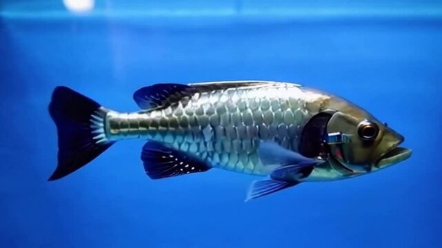 the fish in the aquarium are very beautiful and cute