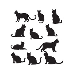 Elegant Cat Vector Silhouette Design for Modern Spaces