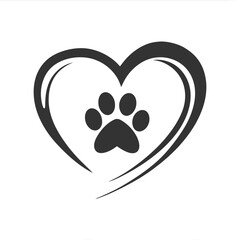 Paw Print Heart and Dog Mom Vector Art for Cricut Cut Files.