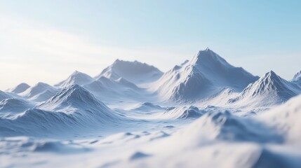 Obraz premium Snowy Mountain Range