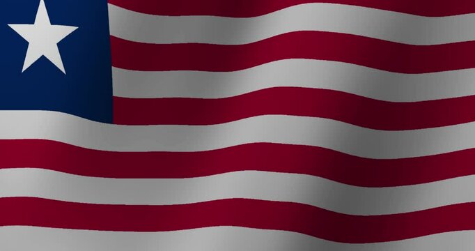 The Liberian flag waves proudly, a symbol of freedom and independence.