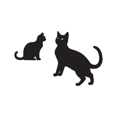Creative Cat Vector Silhouette Art for Graphic Designers