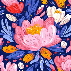 Vintage floral flower art