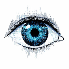Surveillance Eye Symbol Vector Illustration Isolated