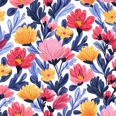 Vintage floral flower art