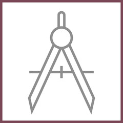 Drafting Compass Icon Design