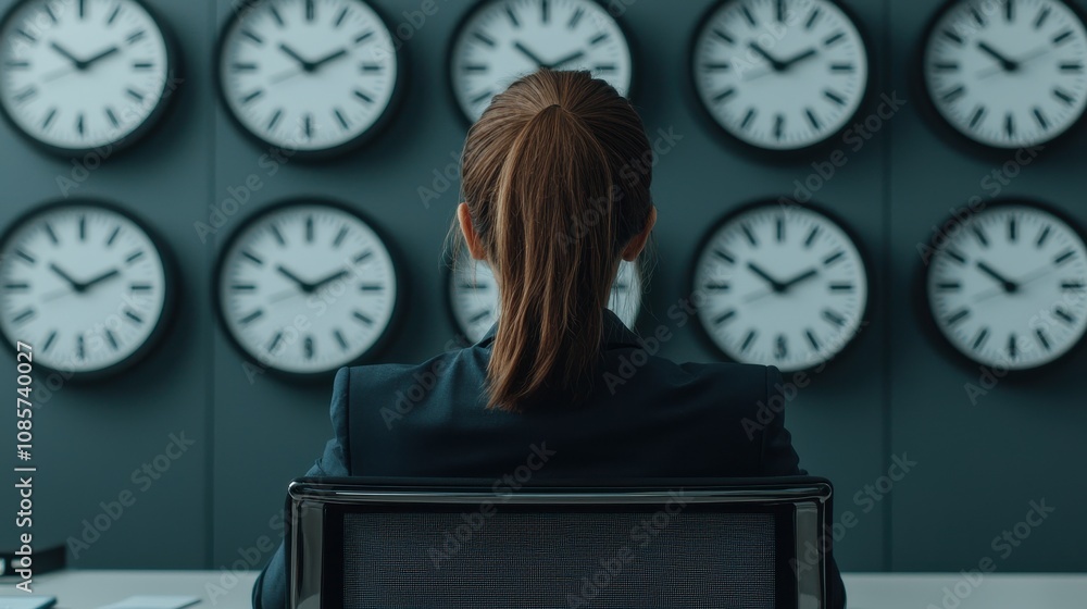 Poster time management strategies for professionals office space visual representation modern environment b