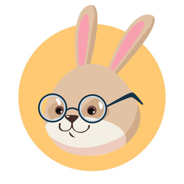 recommend clip art: Cartoon animal head isolated set concept. Vector flat graphic design illustration